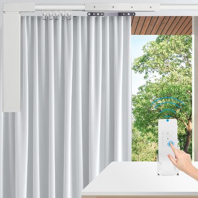 工場アルミニウム頑丈な天井のTuya卸し売りWifiモーター自動スマートな電気カーテンの線路システム