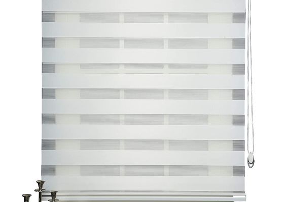 二重窓ガラスの薄いシマウマの視野はオフィスのためのポリエステル金属材料を盲目にする
