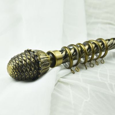 生存Room160/200/250/300/350/400cmのねじれの鉄のポーランド人の単一の旋回装置のカーテン・レール卸し売りモロッコ