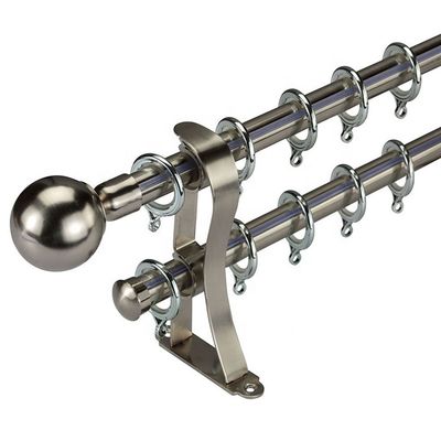 準備ができた船の窓の装飾的な球のエンド キャップの金属28mmの直径のカーテン・レールの付属品が付いている単一のカーテン・レール