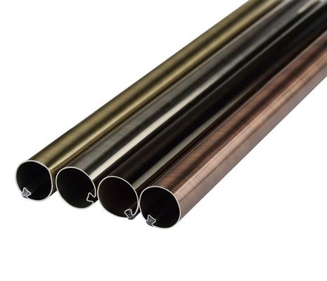 28mmの家の窓のための拡張可能なカーテンの管の棒の銀製色