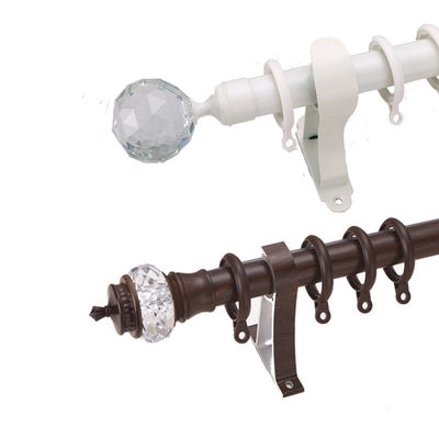 22mm 25mmのサイズの装飾的なガラス カーテンの管の棒の葉のFinials