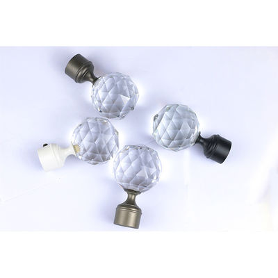 22mm 25mmのサイズの装飾的なガラス カーテンの管の棒の葉のFinials