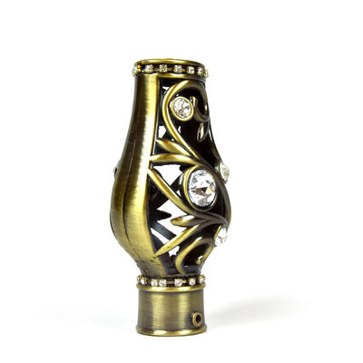 装飾のための王冠の形のカーテン・レールのヘッド水晶物質的な耐久財