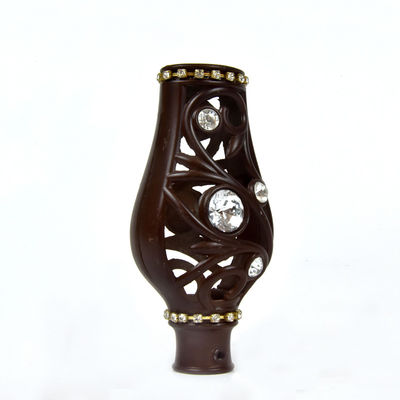 装飾のための王冠の形のカーテン・レールのヘッド水晶物質的な耐久財