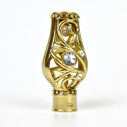 装飾のための王冠の形のカーテン・レールのヘッド水晶物質的な耐久財