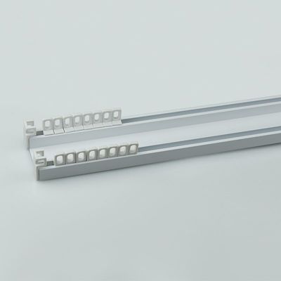 天井の壁の台紙のカーテンの線路Gliが付いているアルミニウム物質的な2つのトラック二重カーテン柵
