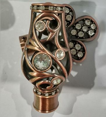 電気泳動の表面が付いている鉄の新型のカーテンの管の棒のFinial