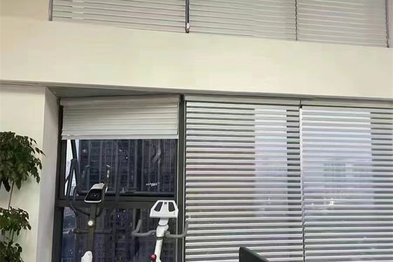 オフィスの喫茶店のホテルのためにモーターを備えられる二重薄いシマウマのブラインド