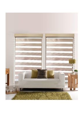 二重層のシマウマの柔らかいガーゼの停電のカーテンのオフィスの浴室工学日よけおよび日焼け止め